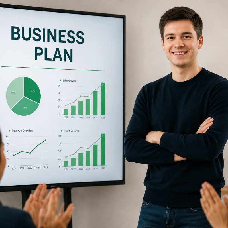 Business launch concept for a teen entrepreneurship project