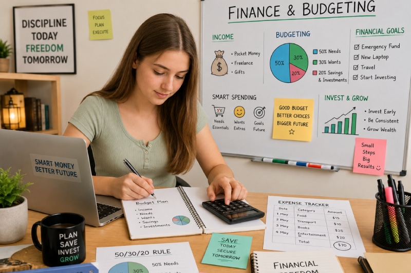 student learning managing finances and budget-ignite business school