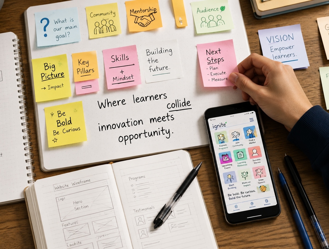 Business planning notes for a teen marketing and branding project